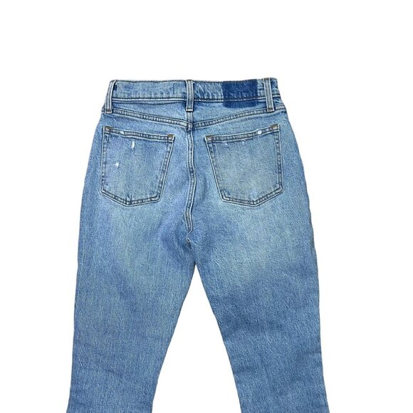 🌟 Abercrombie & Fitch High Rise Distressed Skinny Jeans Light Wash SZ 25 - Picture 5 of 7